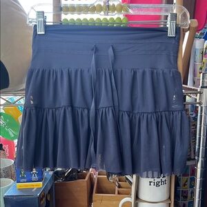 Vanilla Star Navy Tiered Mini Skirt